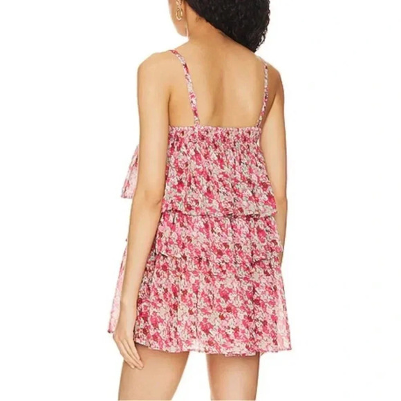 Free People Talia Tiered Tunic in Pink Combo. Sz: Small - Picture 2 of 15